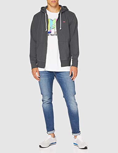 Levi's New Original Zip Up Sudadera, Charcoal Heather Xx, L para Hombre