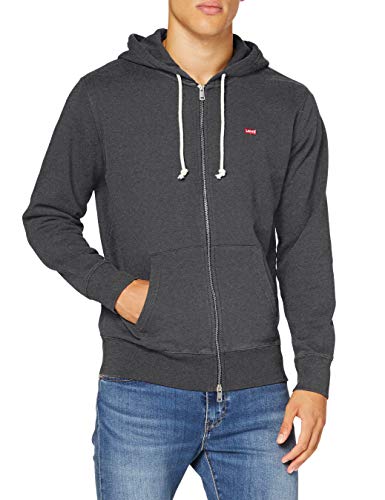 Levi's New Original Zip Up Sudadera, Charcoal Heather Xx, L para Hombre Levi's New Original Zip Up Sudadera, Charcoal Heather Xx, L para Hombre