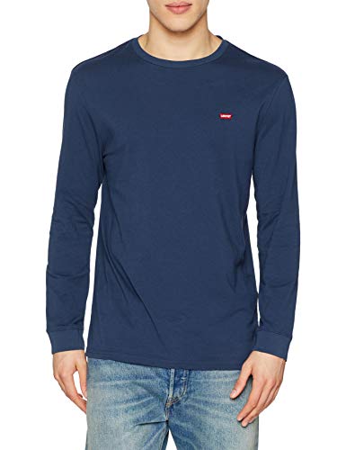 Levi's Original Hm tee Camiseta, LS Cotton + Patch Dress Blues, M para Hombre Levi's Original Hm tee Camiseta, LS Cotton + Patch Dress Blues, M para Hombre