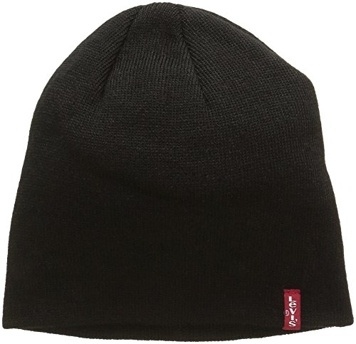 Levi's Otis Beanie, Gorro de punto Unisex adulto, Negro (Black), Medium (Talla del fabricante: S/M)