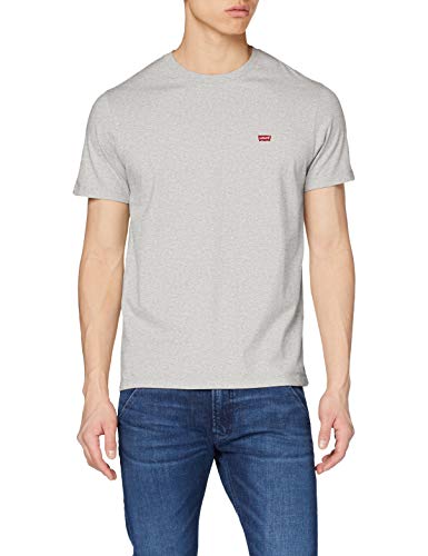 Levi's The Original tee Camiseta, Grey (Cotton + Patch Medium Grey Heather Emb 0015), Large para Hombre
