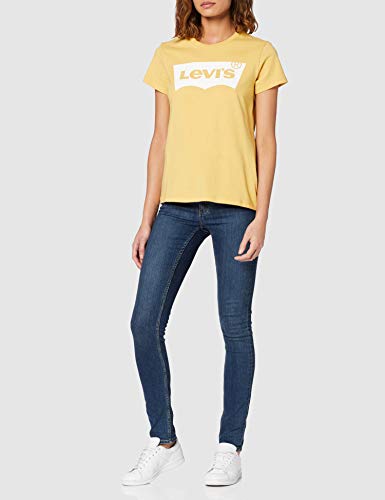 Levi's The Perfect Tee, Camiseta, Mujer, Amarillo (Brw T2 Ochre 0778), XS