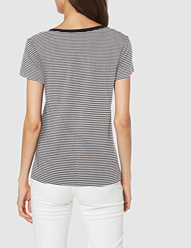 Levi's Vneck Camiseta, Blue (Annalise Stripe Cloud Dancer 0004), Medium para Mujer