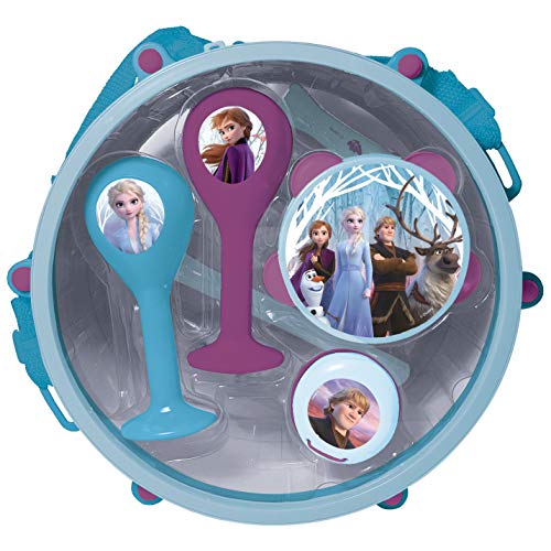 Lexibook K360FZ Disney Frozen-Conjunto Musical 7 Instrumentos en 1, Juguete Infantil a Partir de 3 años, color azul/blanco