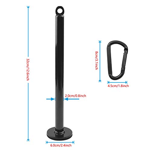 LFJ Carga Pin para Pesos Placa, Fitness Olympic Peso Placa Carga Pasador con Mosquetón Levantamiento Soporte Estante para Lat Polea Cable Máquina (20 * 320mm) LFJ Carga Pin para Pesos Placa, Fitness Olympic Peso Placa Carga Pasador con Mosquetón Levantamiento Soporte Estante para Lat Polea Cable Máquina (20 * 320mm)