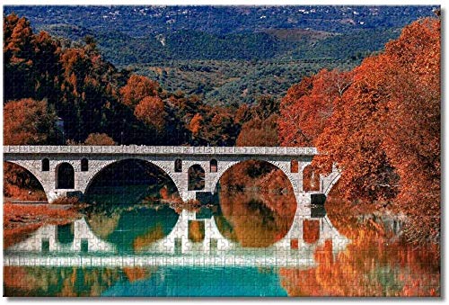 LFNSTXT Albania Romano Puente Berat Romano Romano Rompecabezas para Adultos Niños 1000 Piezas Puzzle Juego de Madera para Regalos Decoración del Hogar Recuerdos especiales de Viaje