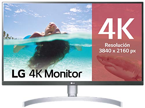 LG 27UL850-W - Monitor 4K UHD de 68,6 cm (27") con Panel IPS (3840 x 2160 píxeles, 16:9, 350 cd/m², sRGB >99%, 1000:1, 5 ms, 60 Hz) Color Plata y Blanco