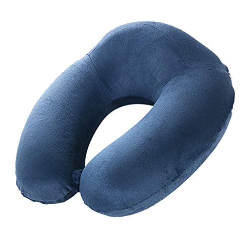 L/G Almohada de viaje de espuma viscoelástica, fácil de quitar, lavable, color azul marino, 1 unidad