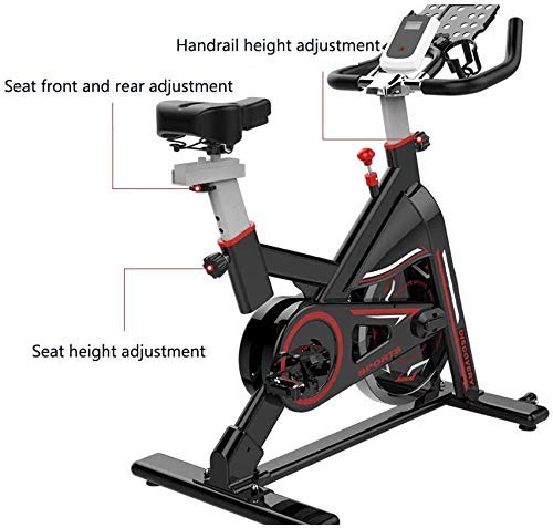 LHQ-HQ Ciclismo Indoor bicicleta estática, Ciclos estudio de ejercicio de entrenamiento Máquinas cardiovasculares Actividades de interior, asiento ajustable Manillar máxima de 100 kg Capacidad de carg