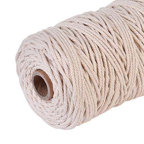 LianLe Cuerda de Algodón Natural Bohemia Macramé Cuerda de Cable de Tejer para Hacer DIY Artesanía LianLe Cuerda de Algodón Natural Bohemia Macramé Cuerda de Cable de Tejer para Hacer DIY Artesanía