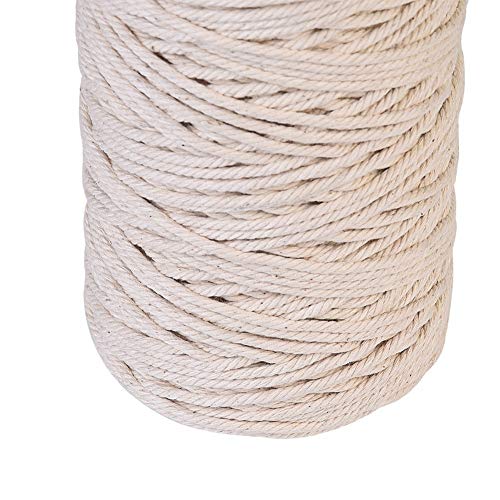 LianLe Cuerda de Algodón Natural Bohemia Macramé Cuerda de Cable de Tejer para Hacer DIY Artesanía