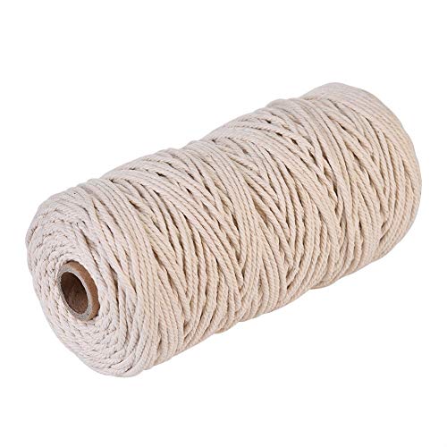 LianLe Cuerda de Algodón Natural Bohemia Macramé Cuerda de Cable de Tejer para Hacer DIY Artesanía