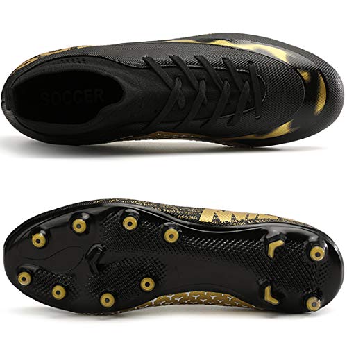 LIANNAO Botas de Fútbol para Hombre Spike Zapatillas de Fútbol Profesionales Atletismo Training Zapatos de Fútbol Exterior Deporte Entrenamiento Zapatos de Fútbol