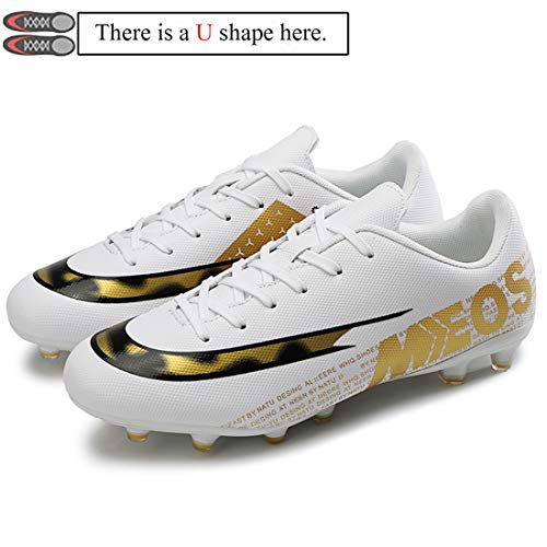 LIANNAO Zapatos de Fútbol Hombre Spike Aire Libre Profesionales Atletismo Training Botas de Fútbol Ligero Tacos Futbol Zapatos de Deporte 35-45EU