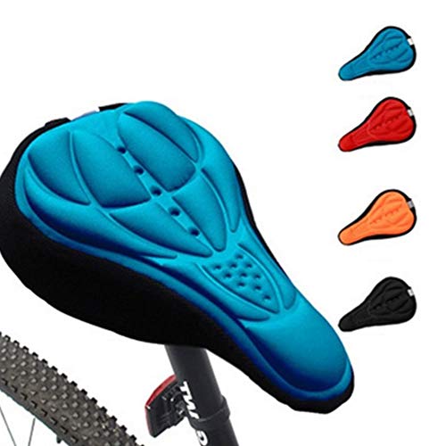 Libartly Funda para Sillín de Bicicleta Cómodo Confort 3D MTB Protector de Gel de Silicona Suave Funda de Cojín para Bicicleta Cojín-Negro