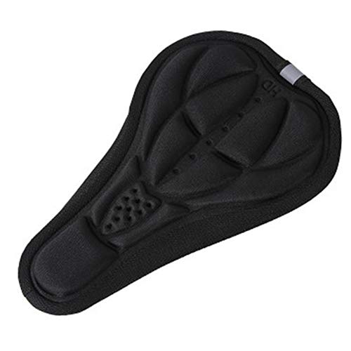 Libartly Funda para Sillín de Bicicleta Cómodo Confort 3D MTB Protector de Gel de Silicona Suave Funda de Cojín para Bicicleta Cojín-Negro