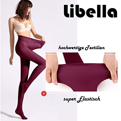 Libella Medias para Mujer Microfibra 80 Den ciruela 27227 L