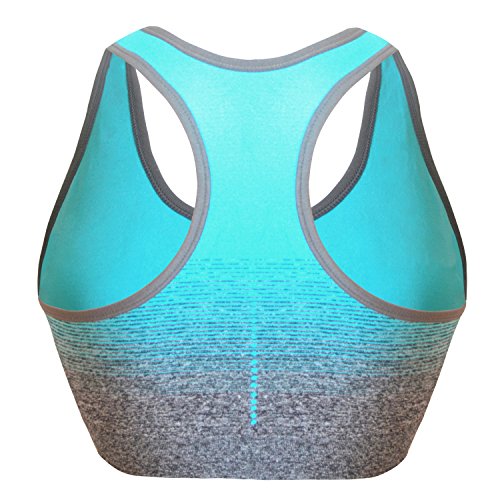 Libella Mujer Sujetador Deportivo Push Up Bustier con Amplio Correas Fitness Yoga Camisetas Sin Mangas 3738 AzulL/XL Libella Mujer Sujetador Deportivo Push Up Bustier con Amplio Correas Fitness Yoga Camisetas Sin Mangas 3738 AzulL/XL
