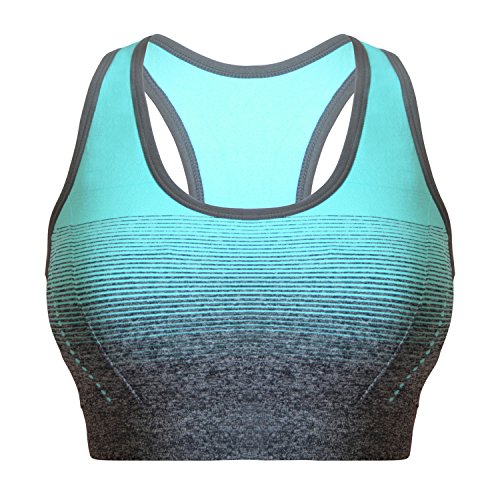 Libella Mujer Sujetador Deportivo Push Up Bustier con Amplio Correas Fitness Yoga Camisetas Sin Mangas 3738 AzulL/XL Libella Mujer Sujetador Deportivo Push Up Bustier con Amplio Correas Fitness Yoga Camisetas Sin Mangas 3738 AzulL/XL