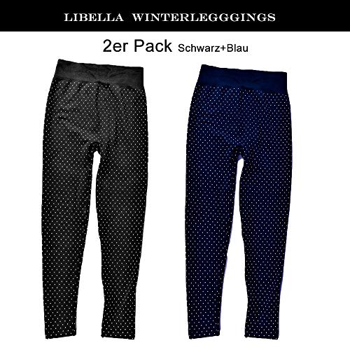 Libella Pack de 2 Thermo Leggings Forro térmico de Invierno para Mujer Leggings Slim Leggings Pantalones extracálido Dick Suave Slim (One Size) 4146 Negro+Marie Azul Libella Pack de 2 Thermo Leggings Forro térmico de Invierno para Mujer Leggings Slim Leggings Pantalones extracálido Dick Suave Slim (One Size) 4146 Negro+Marie Azul