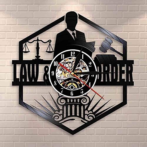 Libra Oficina del Abogado Judicial Decoración de la Corte Abogado Abogado Reloj de Pared Abogado Disco de Vinilo Reloj de Pared Orden Legal Entrega Regalo 30 × 30Cm Libra Oficina del Abogado Judicial Decoración de la Corte Abogado Abogado Reloj de Pared Abogado Disco de Vinilo Reloj de Pared Orden Legal Entrega Regalo 30 × 30Cm