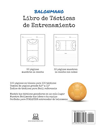 Libro de Tácticas de Entrenamiento de Balonmano: 100 Plantillas en Blanco para tus Tácticas Ganadoras, Ejercicios y Entrenamientos en un sólo Cuaderno de Notas Libro de Tácticas de Entrenamiento de Balonmano: 100 Plantillas en Blanco para tus Tácticas Ganadoras, Ejercicios y Entrenamientos en un sólo Cuaderno de Notas