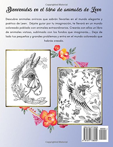 Libros de colorear para adultos: Los animales de Leen (animales, libros para colorear para adultos, relajación y meditación, Antiestrés)