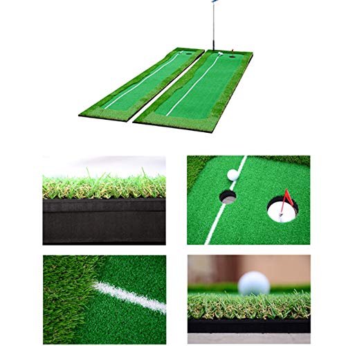 LiChaoWen Putter de Golf para Hombres Colchoneta de Entrenamiento de Golf Verde Estera de práctica de Golf Profesional Putter Sprint Largo para Interiores y Exteriores poniendo esteras