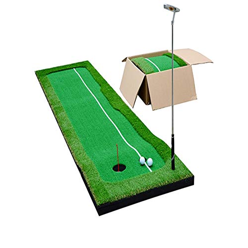 LiChaoWen Putter de Golf para Hombres Colchoneta de Entrenamiento de Golf Verde Estera de práctica de Golf Profesional Putter Sprint Largo para Interiores y Exteriores poniendo esteras