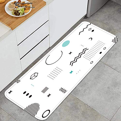 Lichenran Alfombra de Cocina Antideslizante,Forma de geometría de Vector de Fondo Abstracto Bauhaus,Estera de Cocina Felpudos Decorativo Alfombra para Dormitorio Baño Pasillo 45 x 120cm Lichenran Alfombra de Cocina Antideslizante,Forma de geometría de Vector de Fondo Abstracto Bauhaus,Estera de Cocina Felpudos Decorativo Alfombra para Dormitorio Baño Pasillo 45 x 120cm
