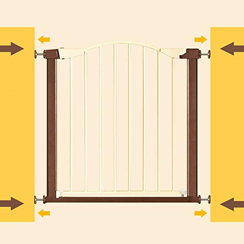 LICHUN Barrera De Seguridad Escalera Puerta for Niños Perros Ajuste De Presión Auto Cerrado Parada De 90 ° Interior Proteccion Peligro Aislamiento, Marrón (Color : H74cm, Size : W 142-150cm) LICHUN Barrera De Seguridad Escalera Puerta for Niños Perros Ajuste De Presión Auto Cerrado Parada De 90 ° Interior Proteccion Peligro Aislamiento, Marrón (Color : H74cm, Size : W 142-150cm)