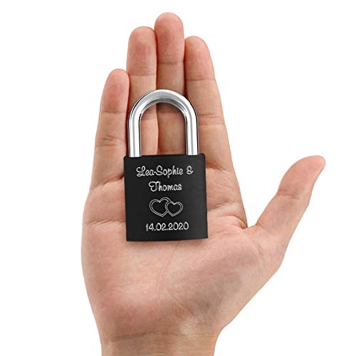 LIEBESSCHLOSS-FACTORY Candado de amor Negro grabado, Caja de regalo y mucho mas. ¡Crea tu propio candado grabado ahora! LIEBESSCHLOSS-FACTORY Candado de amor Negro grabado, Caja de regalo y mucho mas. ¡Crea tu propio candado grabado ahora!