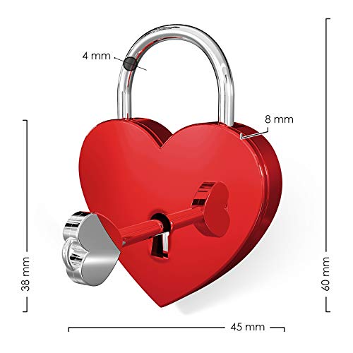 LIEBESSCHLOSS-FACTORY Candado de amor Rojo grabado en forma de corazón. Caja de regalo gratis y mucho mas.Diseña tu castillo ahora grabado! LIEBESSCHLOSS-FACTORY Candado de amor Rojo grabado en forma de corazón. Caja de regalo gratis y mucho mas.Diseña tu castillo ahora grabado!