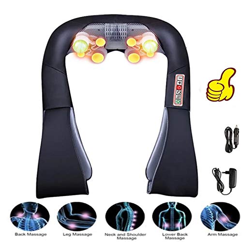 LIERSI Inicio Alquiler Masajeador Eléctrico En Forma De U Shiatsu Cervical Volver Masajeador Cuello Multifuncional Infrarrojos Climatizada Masaje Relax Machine