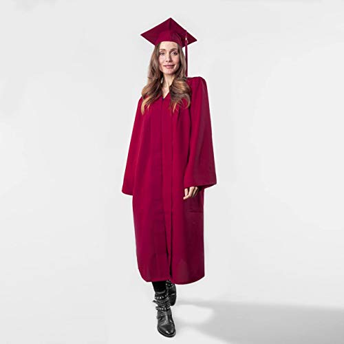 Lierys Toga Hombre/Mujer Negro, Azul, Rojo - Toga en Las Tallas S-XL - con Cierre a presión - Túnica para la graduación Escolar o universitaria Negro M Lierys Toga Hombre/Mujer Negro, Azul, Rojo - Toga en Las Tallas S-XL - con Cierre a presión - Túnica para la graduación Escolar o universitaria Negro M