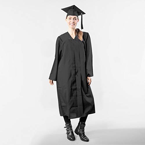 Lierys Toga Hombre/Mujer Negro, Azul, Rojo - Toga en Las Tallas S-XL - con Cierre a presión - Túnica para la graduación Escolar o universitaria Negro M Lierys Toga Hombre/Mujer Negro, Azul, Rojo - Toga en Las Tallas S-XL - con Cierre a presión - Túnica para la graduación Escolar o universitaria Negro M