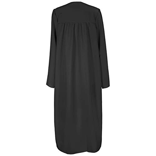 Lierys Toga Hombre/Mujer Negro, Azul, Rojo - Toga en Las Tallas S-XL - con Cierre a presión - Túnica para la graduación Escolar o universitaria Negro M Lierys Toga Hombre/Mujer Negro, Azul, Rojo - Toga en Las Tallas S-XL - con Cierre a presión - Túnica para la graduación Escolar o universitaria Negro M