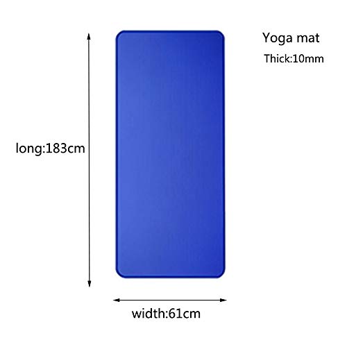 LieYuSport Essential Yoga Starter Set Kit 2pcs,a Extra Thick 183cm*61cm*1.0cm Yoga Mat, Pelota de Fitness de 55 cm,para Pilates y Otros Entrenamientos de Fitness,para Todos los Niveles,Blue