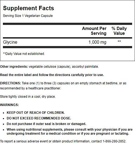 Life Extension, Glycine ( Glicina ), 1.000 mg, 100 Cápsulas vegetarianas Life Extension, Glycine ( Glicina ), 1.000 mg, 100 Cápsulas vegetarianas