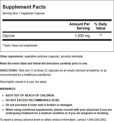 Life Extension, Glycine ( Glicina ), 1.000 mg, 100 Cápsulas vegetarianas