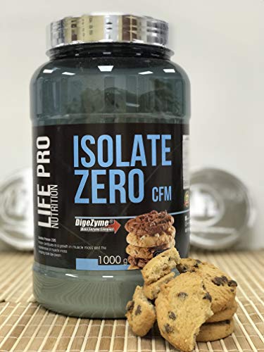 Life Pro Isolate Zero 1Kg | Suplemento Deportivo de Proteína de Suero Aislada, Suplemento Proteísnas para Mejora y Crecimiento del Sistema Muscular, Aumenta Resistencia, Sabor Cookies