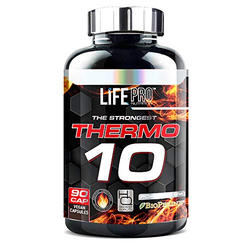 Life Pro Thermo 10 90 Cápsulas | Pastillas Quemagrasa | Perder peso sin esfuerzo | Perder peso rápidamente | Quemagrasas potente y rápido