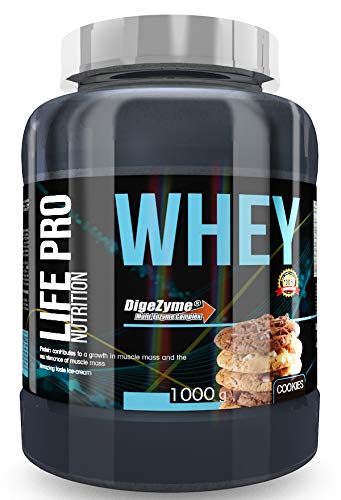 Life Pro Whey 1Kg | Suplemento Deportivo, 78% Proteína de Concentrado de Suero, Protege Tejidos, Anticatabolismo, Crecimiento Muscular y Facilita Períodos de Recuperación, Sabor Cookies Life Pro Whey 1Kg | Suplemento Deportivo, 78% Proteína de Concentrado de Suero, Protege Tejidos, Anticatabolismo, Crecimiento Muscular y Facilita Períodos de Recuperación, Sabor Cookies