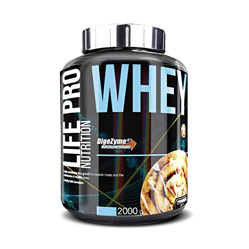 Life Pro Whey 2Kg | Suplemento Deportivo, 78% Proteína de Concentrado de Suero, Protege Tejidos, Anticatabolismo, Crecimiento Muscular y Facilita Períodos de Recuperación, Sabor Cinnamon Roll