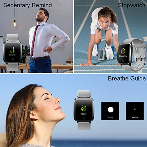 LIFEBEE Smartwatch, Reloj Inteligente Impermeable IP68 con Monitor de Sueño Pulsómetros Cronómetros Contador de Caloría, Pulsera de Actividad Inteligente para Hombre Mujer niños con iOS y Android