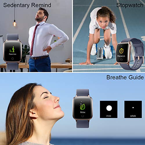 LIFEBEE Smartwatch, Reloj Inteligente Impermeable IP68 con Monitor de Sueño Pulsómetros Cronómetros Contador de Caloría, Pulsera de Actividad Inteligente para Hombre Mujer niños con iOS y Android