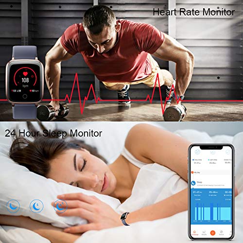 LIFEBEE Smartwatch, Reloj Inteligente Impermeable IP68 con Monitor de Sueño Pulsómetros Cronómetros Contador de Caloría, Pulsera de Actividad Inteligente para Hombre Mujer niños con iOS y Android