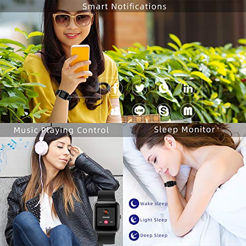 LIFEBEE Smartwatch, Reloj Inteligente Impermeable IP68 para Hombre Mujer niños, Pulsera de Actividad Inteligente con Monitor de Sueño Contador de Caloría Pulsómetros Podómetro para Android iOS LIFEBEE Smartwatch, Reloj Inteligente Impermeable IP68 para Hombre Mujer niños, Pulsera de Actividad Inteligente con Monitor de Sueño Contador de Caloría Pulsómetros Podómetro para Android iOS