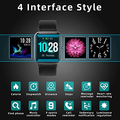 LIFEBEE Smartwatch, Reloj Inteligente Impermeable IP68 para Hombre Mujer niños, Pulsera de Actividad Inteligente con Monitor de Sueño Contador de Caloría Pulsómetros Podómetro para Android iOS LIFEBEE Smartwatch, Reloj Inteligente Impermeable IP68 para Hombre Mujer niños, Pulsera de Actividad Inteligente con Monitor de Sueño Contador de Caloría Pulsómetros Podómetro para Android iOS
