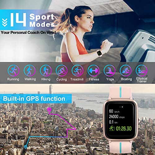 LIFEBEE Smartwatch, Reloj Inteligente Impermeable IP68 para Hombre Mujer, Pulsera Actividad Inteligente con Pulsómetros, Monitor de Sueño, Podómetro Reloj Deportivo para Android iOS